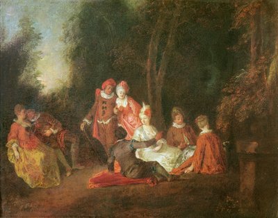 Una conversazione in un parco da Jean Antoine Watteau